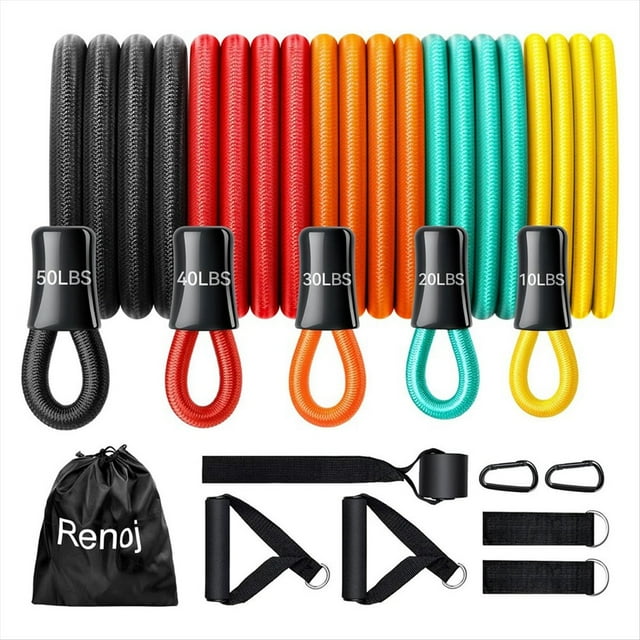 Bandas de Resistencia con Asas, Bandas de Ejercicio Juego de Bandas de Resistencia para Hombres y Mujeres, Bandas de Entrenamiento Elásticas