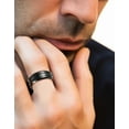 thumbnail image 3 of MomentWish 8mm Black Tungsten Rings, Promise Ring Eternity Band For Men-Size7,Valentine's Day Gift Birthday Gifts, 3 of 8