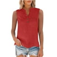 thumbnail image 4 of WCJM Women's Nursing Cami Tops Tanks with Pads Of Maternity Bras for Women's Tanks and Camis Loose Button Shirt Tops Stand Solid Color Sleeve Collar Casual Women's Shirt, 4 of 7