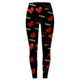 thumbnail image 4 of Tosmy Women's Leggings Valentine's Day Womens Valentine Print Exercise Yoga Leggings Casual Comfort Leggings Home Pants, 4 of 6