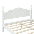 thumbnail image 4 of 3-Pieces Bedroom Sets, Queen Size Platform Bed Frame with Headboard, Footboard and 2 Nightstands, Fully Mattress Foundation with Heavy Duty 10 Wooden Slats Support, No Box Spring Needed, White, 4 of 9