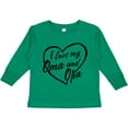 thumbnail image 3 of Inktastic I Love My Oma and Opa in Black Chalk Heart Boys or Girls Long Sleeve Toddler T-Shirt, 3 of 5
