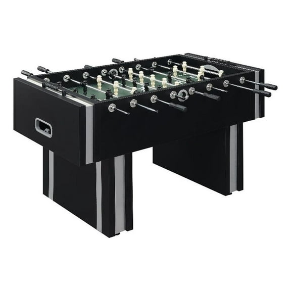 Pemberly Row Contemporary Wood Foosball Table in Black Finish