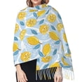 thumbnail image 5 of Shawl Wraps for Women - Cute Lemon Ice Blue Oversized Fall Winter Fashion Blanket Scarf for Women, 5 of 6