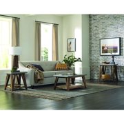 Alaterre Furniture Brookside 22W Wood and Concrete-Coated Top Wood End Table