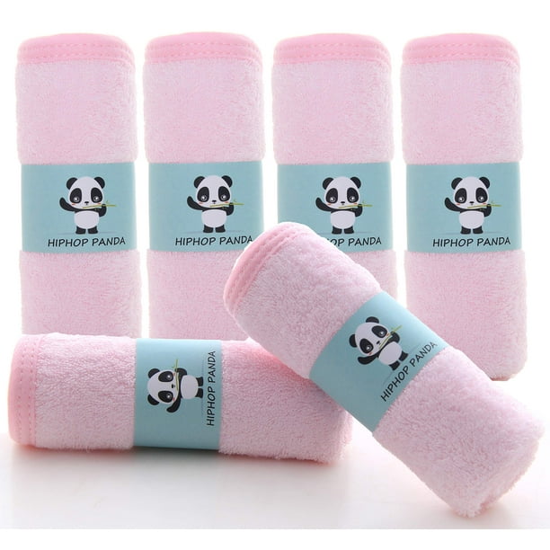 Toallitas HIPHOP PANDA Baby Rayon hechas de bambú, paquete de 6