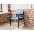 thumbnail image 2 of Pemberly Row Waiting Reception Guest Chair Wood Frame in Blue, 2 of 5