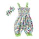 thumbnail image 5 of Odeerbi 0-1 Años Niñas Verano Pascua Rompers Ruffle Satén Traje de Ocio Linterna Pantalones Generales Pantalones Haren Con Banda de Cabeza, 5 of 6