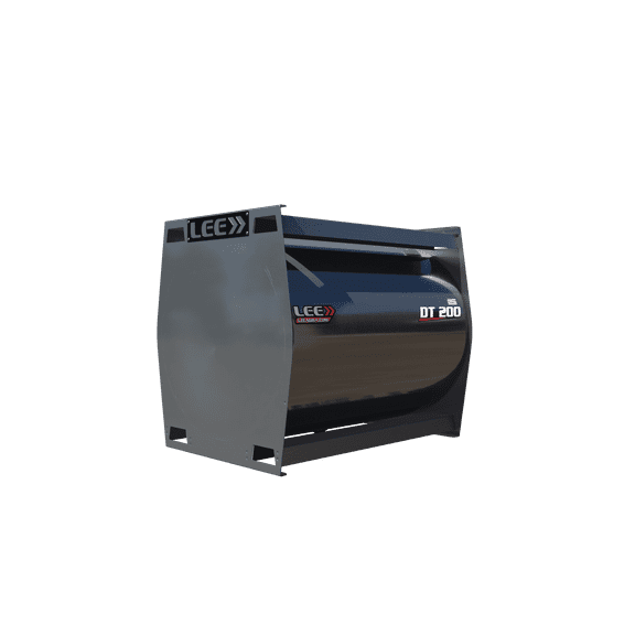 LEE DT 200 Diesel Fuel Transfer Tank, 200-Gallon Heavy-Duty Steel, Portable Auxiliary Storage, Truck Bed Tank, Gray