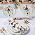 thumbnail image 3 of Farmhouse Rooster Cloth Napkins, Country Watercolor Flowers Black Plaid Washable and Reusable Dinner Napkins Set of 8, Table Napkin for Kitchen Party Birthday Wedding Hotel Housewarming 20"x20", 3 of 9