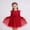 Red, variant on Eltusu Girls Casual Dresses, Party Crew Neck Long Sleeve Ruffle sleeve Kids Clothes Pink Size 6 T