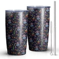 thumbnail image 2 of 20oz Tumblers Dark Blue Christmas Nutcracker Pattern Stainless Steel Vacuum Insulated Double Wall Travel Tumbler Cups Mug with Lid and Straw,Cleaning Brush for Cold & Hot Drinks, 2 of 7