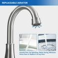 thumbnail image 6 of Logmey 4 in. Centerset Double Handle High Arc Bathroom Faucet with Drain Kit Included in Brushed Nickel, 6 of 8