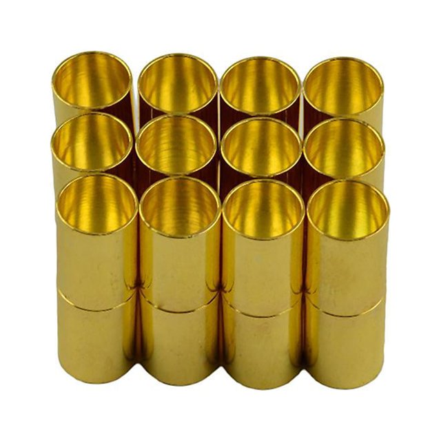 GUOOL 12 Sets Gold plated Leather Kumihimo Clasp Jewelry DIY Making 20 x 7mm