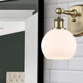 thumbnail image 4 of Innovations Lighting  Athens 1 Light 6" Sconce Antique Brass/Matte White, 4 of 5