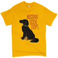 thumbnail image 1 of Tee Hunt Missing Sock Dept. T-Shirt Funny Flat-Coated Retriever Men's Tee, Yellow, Medium, 1 of 5