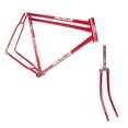 thumbnail image 1 of Cuadro para bicicleta R28 barra doble rojo Gospel Chip Turismo Hierro, 1 of 10