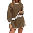 thumbnail image 6 of Womens Sweatsuits 2 Piece Set Crewneck Sweatshirts High Waisted Skort Skirts Tennis Running Tracksuits Shorts Sets, 6 of 7