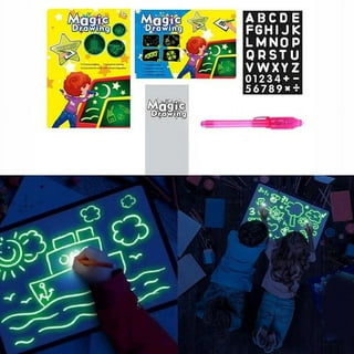 Amerteer Light Drawing Board for Kids, A4 Light Drawing Pad Draw with  Light, Magic Pad Light up Drawing Pad for Kids with Magic Pens, Writing  Board Educational Toys for Kids Toddlers Boys
