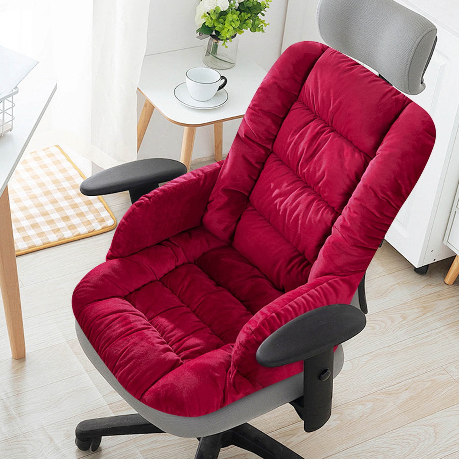 Heated Seat Cushion, Office Chair Heating Pad, Heated Seat Pad, Winter Integrated Heating Cushion (18x16 In) - Office Long-Period Sitting Waist Protection