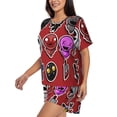 thumbnail image 2 of Lsque The Binding of Isaac Women's Short-Sleeved Pajama Set - 2 Piece Soft and Lightweight Sleepwear Set-X-Large, 2 of 9