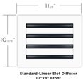 thumbnail image 2 of Diffuseur à Fente Linéaire Standard 10x8 - Couvercle de Ventilation AC - Registre HVAC, 2 of 2