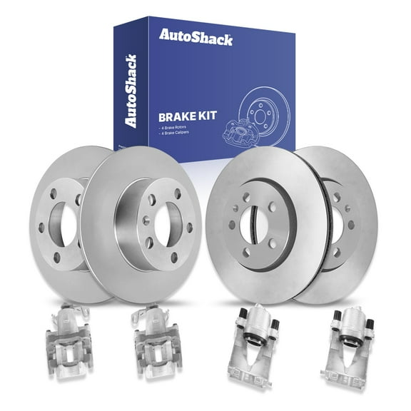 AutoShack Front & Rear Brake Rotors Calipers | Replacement for 2002-2004 Volkswagen Jetta 1.9L 2.0L FWD | 8-PC Brake Kit