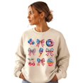 thumbnail image 4 of 4th of July Patriotic Sweatshirt for Women & Kids USA Red White Blue Family Matching Crewneck Sand Sweatshirt Adult Large, 4 of 7