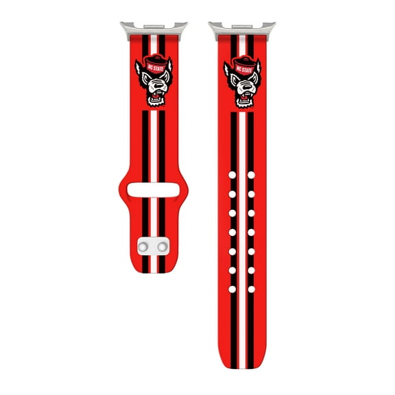 NC State HD Unisex Watch Band for Samsung Galaxy Watch 8 (Wide Long Stripes)