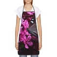 thumbnail image 2 of Zufioo Pink Blossoms Butterfly Print Tie-up Apron, Unisex Kitchen Apron - Oil-proof, Stain-proof and Waterproof, Suitable for Restaurants and Service Industries-One Size, 2 of 9