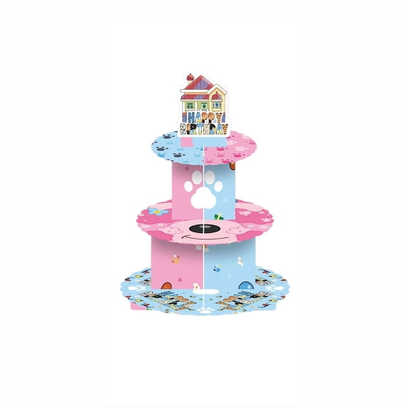 Cupcake Display Stand 3 Tier Themed 6 Piece Pack Dog Birthday Party Supplies
