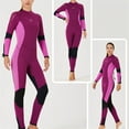 thumbnail image 4 of Traje de traje de traje completo Traje mojado para hombres y mujeres Actividades deportivas de agua de una pieza en agua fría para snorkeling Surfing Spearfishing mujer / vino rojo xxl Kearding OD017131-36, 4 of 7