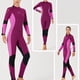 thumbnail image 4 of Traje de traje de traje completo Traje mojado para hombres y mujeres Actividades deportivas de agua de una pieza en agua fría para snorkeling Surfing Spearfishing mujer / vino rojo xxl Scienceny OD017131-36, 4 of 7
