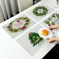 thumbnail image 4 of Harpily Daily Deals Clearance, Kitchen Placemats Christmas Table Placemats Christmas Rustic Vintage Washable Table Mats, 4 of 4