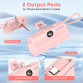 thumbnail image 2 of OWNTECH Portable Charger Power Bank for iPhone Android with LED Display 5000mAh Mini Fast Charger Battery Pack Compatible with iPhone 15/14/13/12, 2 of 7