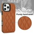 thumbnail image 6 of Mantto Case for iPhone 16 Pro Max Back Wallet Case, Card Slots Holder RFID Blocking Luxury PU Leather Shockproof Cover, Double Magnetic Buttons Kickstand Case for iPhone 16 Pro Max, Brown, 6 of 8