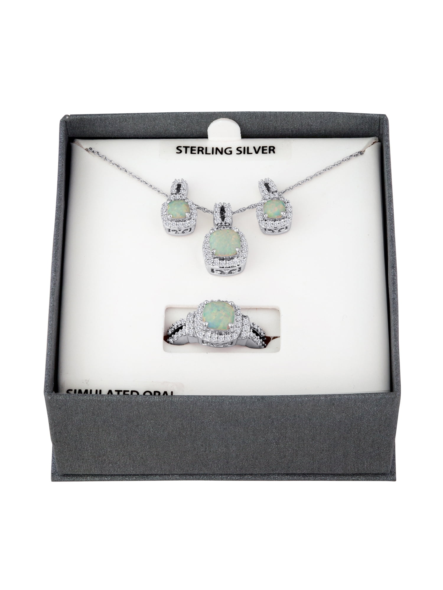 Opal jewelry hotsell set walmart