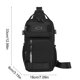 thumbnail image 3 of Bolso Pecho de Viaje de Poliéster Impermeable, Mochila Cruzada para Hombro, Correas Ajustables Transpirables, 33x18x8cm, Negro Gris Verde, 3 of 6
