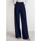 thumbnail image 3 of Pantalones de Mujer PRETTYGARDEN Pierna Ancha Cintura Alta Azul Marino M, 3 of 7