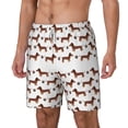 thumbnail image 2 of Uemuo Dachshund Dog Puppy Pattern Mens Swim Trunks Quick Dry Board Shorts with Mesh Lining, Stretch Beach Shorts Quick Dry No-Chafing Board Shorts-XX-Large, 2 of 9