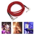 thumbnail image 1 of Cable de guitarra cable de amplificador de guitarra eléctrica de 635 mm de ángulo recto a ángulo recto de 1/4 " cable de instrumento para guitarra, 1 of 8