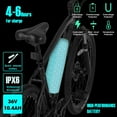 thumbnail image 4 of Hiland Rockshark Electric Bike Electric Mountain Bike Aluminum 26/27.5 inch 350W 20MPH Adults E-Bike Shimano 21 Speed Disc Brake Suspension Fork with 36V 10.4Ah Removable Battery, 4 of 18