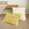thumbnail image 5 of Unique Bargains Pack of 2 Soft Solid 3D Weaving Throw Pillow Covers Blue 20" x 12", 5 of 7