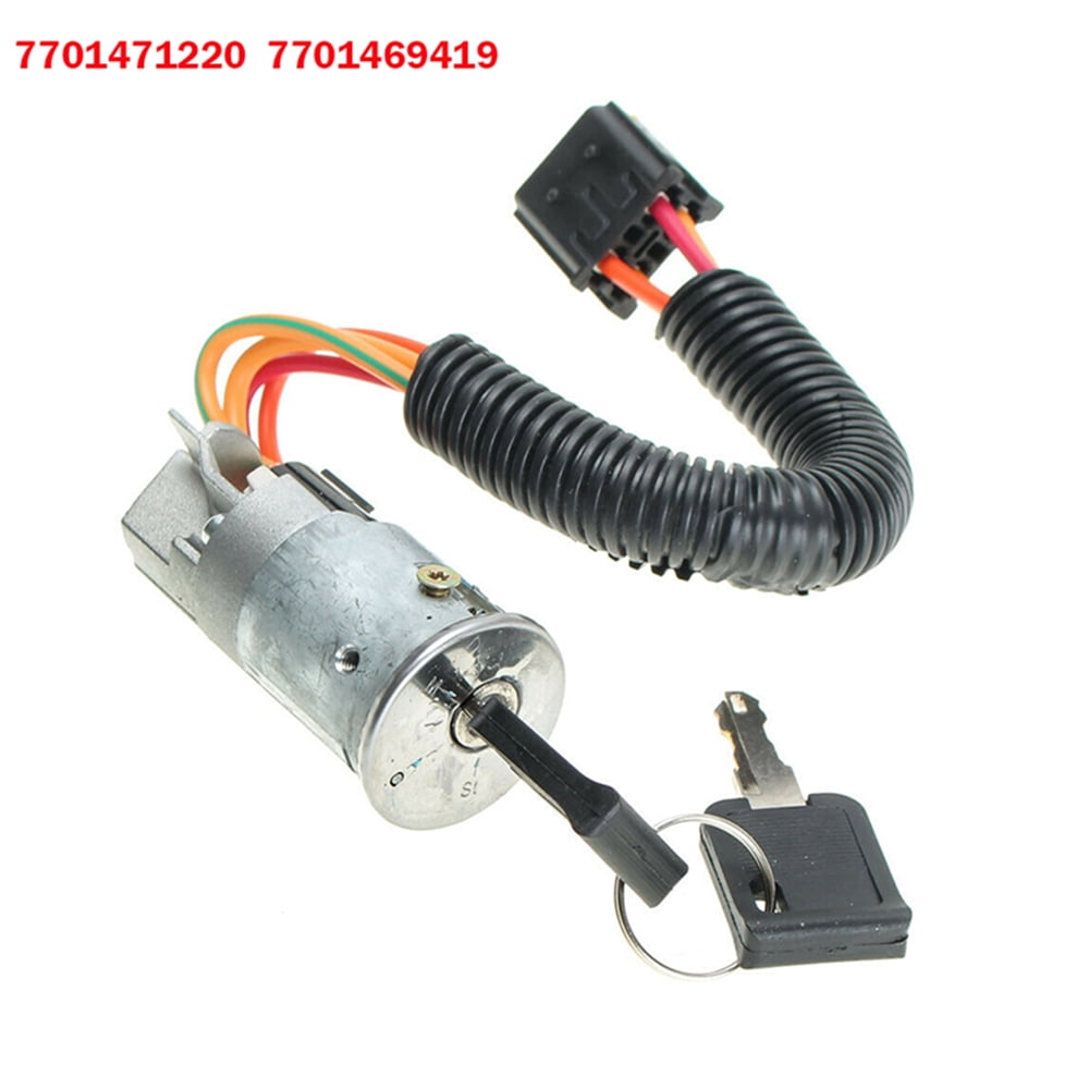 FYUU Ignition Barrel Switch With Two Keys For Renault Clio Mk2