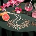 thumbnail image 2 of Hfppkn Green Rhinestone Vintage Leaf Headband Goddess Style Tiara for Weddings Events 17cm, 2 of 7