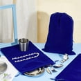 thumbnail image 4 of 5pcs Blue Velvet Drawstring Bags 9.8x13.7 inch Anti Jewelry Pouches Storage Bags Large Gift Bags for Traveling Jewelry Silverware Flatware Candy Wedding Favor Christmas Storage, 4 of 7