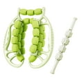 thumbnail image 3 of 29 ruedas Rodillos musculares Rodillo de pierna portátil de 360 ​​grados masajeador de piernas para del cuello golfista de codo en el muslo verde, 3 of 8