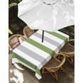 thumbnail image 3 of Green Grey Stripe Outdoor Tablecloth with Umbrella Hole, Modern Farmhouse Vertical Striped Spillproof Waterproof Outdoor Table Cover, Patio Tablecloths for Party Picnic Camping, Rectangle 60"x84", 3 of 9