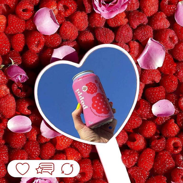 Poppi Prebiotic Soda, Raspberry Rose, 12 Pack, 12 oz, Healthy