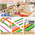 thumbnail image 4 of BeesClover Indoor Playground Climb, 9 In 1 Wooden Triangle Set, Toddler Climbing Set with Rocking Arch, Climbing Triangle, Arch Tent, Slide and Pinball Game for Indoor/Outdoor Play, Load Up to 220lbs, 4 of 9